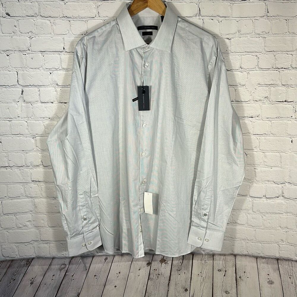 John Varvatos USA Regular Fit‎ Smoke Long Sleeve Dress shirt  size  17 34/35 NEW
